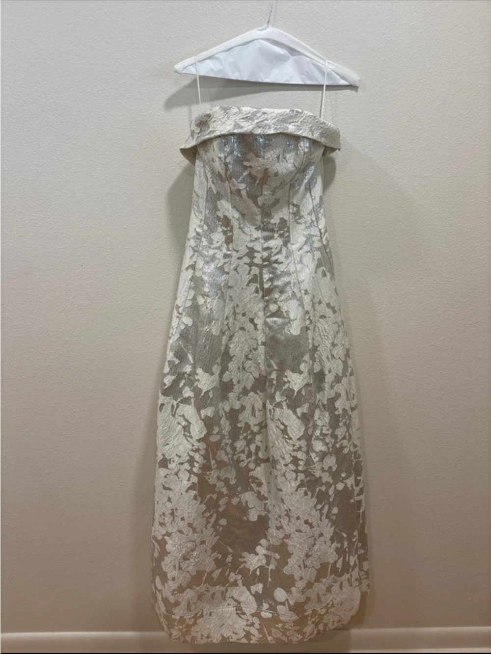 Simkhai Octavia lamé jacquard corset gown